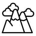 Poland mountains icon outline vector. Cracow city