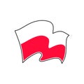 Poland national flag. Vector illustration. Warsaw