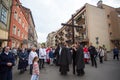 POLAND - participants of the Way of the Cross on Good Friday celebrated at the historic center