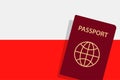 Poland Passport. Poland Flag Background. Vector illustration Royalty Free Stock Photo