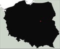 Highly Detailed Poland Silhouette map.