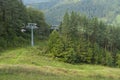 Poland, Pieniny Mountains, Chairlift in Summer