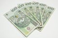 Poland PLN currency 100 Royalty Free Stock Photo