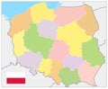 Poland Political Map. No text Royalty Free Stock Photo