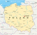 Poland Political Map Royalty Free Stock Photo