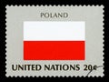 POLAND - Postage Stamp of Poland national flag