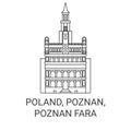 Poland, Poznan, Poznan Fara travel landmark vector illustration