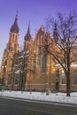 Poland, Radom, Cathedral, Winter, clear sky