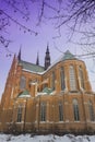 Poland, Radom, Cathedral, Winter, clear sky