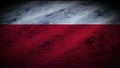 Poland Realistic Flag, Old Worn Fabric Texture, 3D Illustration