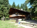 Poland, Rudawy Janowickie - the Mountain hut on the route to the Sokolik peak.