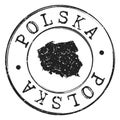 Poland Silhouette Postal Passport. Stamp Round Vector Icon Map. Design Travel Postmark.