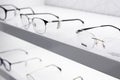 Poland, Slupsk 2022 - the interior of a luxury optician shop, display detail Royalty Free Stock Photo