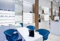 Poland, Slupsk 2022 - luxurious eyeglasses retail shop interior