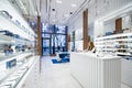 Poland, Slupsk 2022 - luxurious eyeglasses retail shop interior