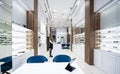 Poland, Slupsk 2022 - luxurious eyeglasses retail shop interior