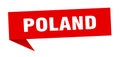 Poland sticker. Poland signpost pointer sign.