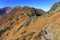 Panoramic landscape view of Tatra Mountains, near Zakopane in Poland