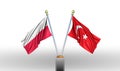 Poland and Turkey flags