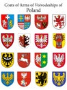Poland Voivodeships Coat of Arms Set