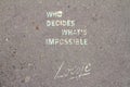 Poland, Warsaw, Street art, Who decides what`s impossible, Loesje