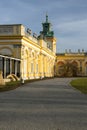 Poland-Warsaw,Wilanow in December 2015.View of the left wing of