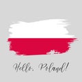 Poland watercolor vector national country flag icon