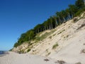 Poland, Wolin island - sandy cliff. Royalty Free Stock Photo