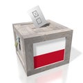 Poland - wooden ballot box - voting concept