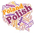 Poland word cloud Royalty Free Stock Photo