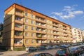 Poland, Wroclaw. Concrete flats building in city center