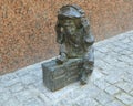 Poland, Wroclaw, dwarf listening to radio