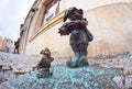 Bronze gnomes for tourists Wroclaw