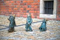 Bronze gnomes for tourists Wroclaw