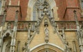 Poland, Wroclaw, OstrÃÂ³w Tumski (Cathedral Island), Cathedral of St. John the Baptist, the pediment of the main portal