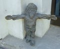 Poland, Wroclaw, Rzeznicza Street, bronze figure of a dwarf Teatralny