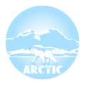 Polar bear against ices a symbol of the Arctic Royalty Free Stock Photo