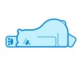 Polar bear asleep. Beast is sleeping. vector illustration Royalty Free Stock Photo