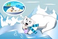 Polar Bear Daydreaming Royalty Free Stock Photo