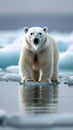 Polar bear habitat Ursus maritimus on Arctic pack ice in Norway