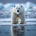 Polar bear habitat Ursus maritimus on Arctic pack ice in Norway