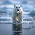 Polar bear habitat Ursus maritimus on Arctic pack ice in Norway