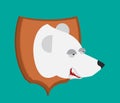 Polar Bear hunter trophy. Head is northern predator on shield. S