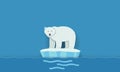 Polar Bear On Ice Floe Melting Iceberg And Global Warming Royalty Free Stock Photo