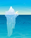 Polar bear. iceberg, ocean and sky. Royalty Free Stock Photo