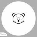 Polar bear vector icon sign symbol Royalty Free Stock Photo