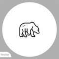 Polar bear vector icon sign symbol Royalty Free Stock Photo