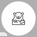 Polar bear vector icon sign symbol Royalty Free Stock Photo