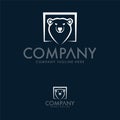 Polar Bear Logo Design Vector