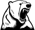 Polar Bear Logo Monochrome Design Style